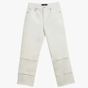 NWT Universal Standard x Erdem Hana Patchwork Jeans - White Size 8